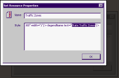 A shapefile in imported into an OCS.
wXML default style definable.