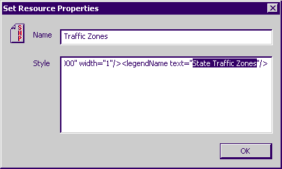 A shapefile in imported into an OCS.
wXML default style definable.